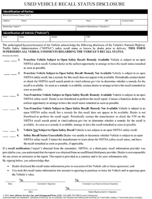 Recall Status Disclosure